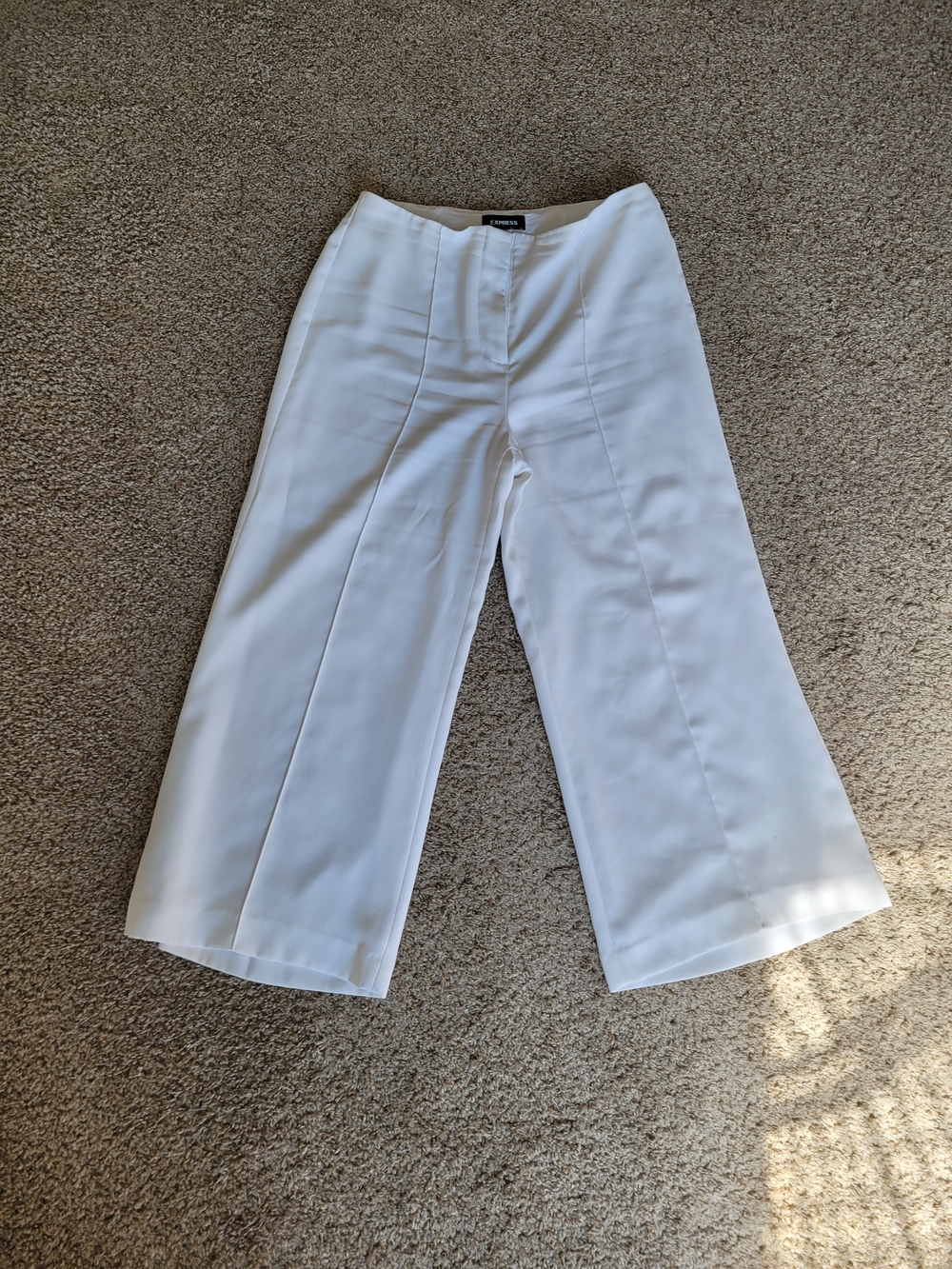Express White Wide-Leg Dress Pants